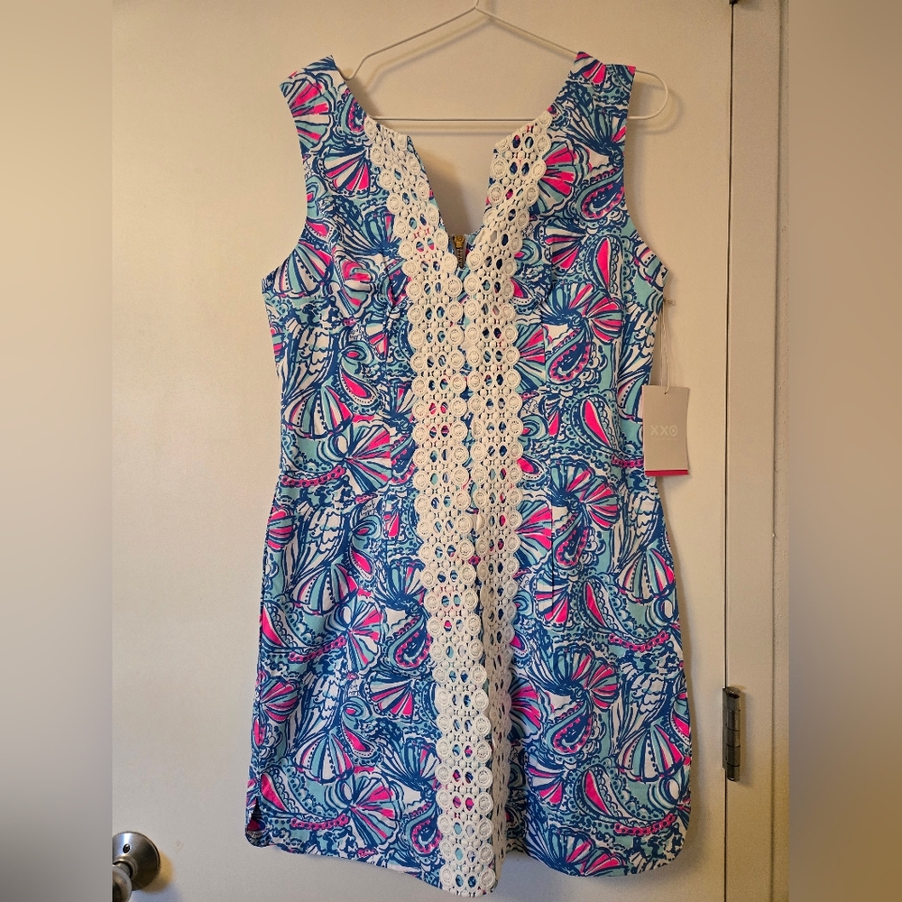 Lilly Pulitzer Blue and‎ Pink Sleeveless Dress